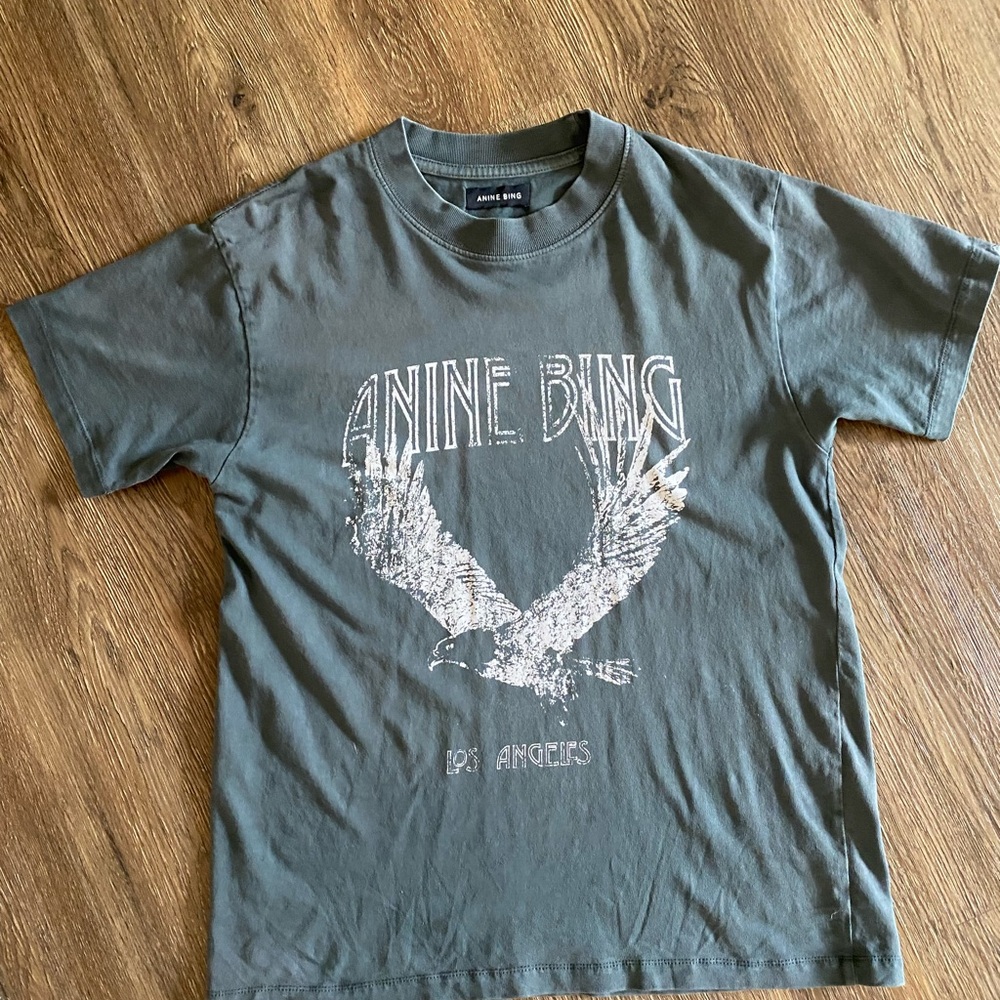 Anine Bing Olive T-Shirt - Picture 3 of 11